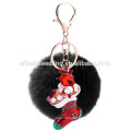 Рождественский подарок украшения мех pom poms / мех кролика меча keychain / оптовая мех pom poms